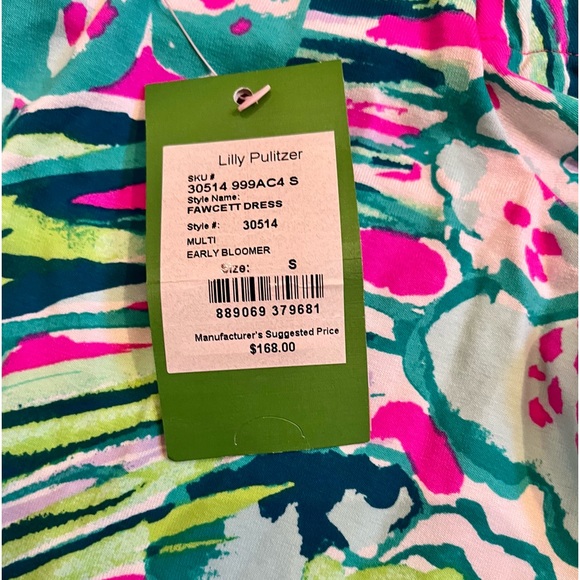 NWT Lilly Pulitzer Small Fawcett Off The Shoulder Dress in Early Bloomer - Picture 13 of 16